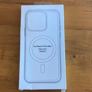 Transparent Magnetic Case for Phone 16 Pro Max.